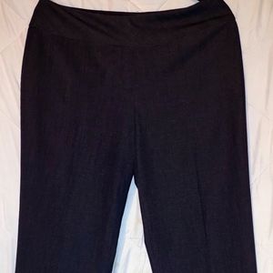 Investment Petites Dress Pants Womens 10PR Black Elastic Stretch Fit Flat Front